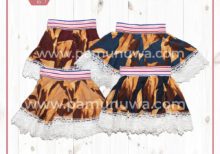 4 Colors Viscose Kids Skirt Leaves Design 4pcs Pack (Black, Maroon, Dark Blue, Brown)